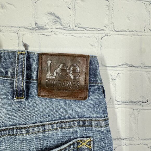 VTG 90’s Lee Dungarees Jeans Men Size 34 Relaxed Boot Cut Blue Denim Baggy Loose - Picture 4 of 15